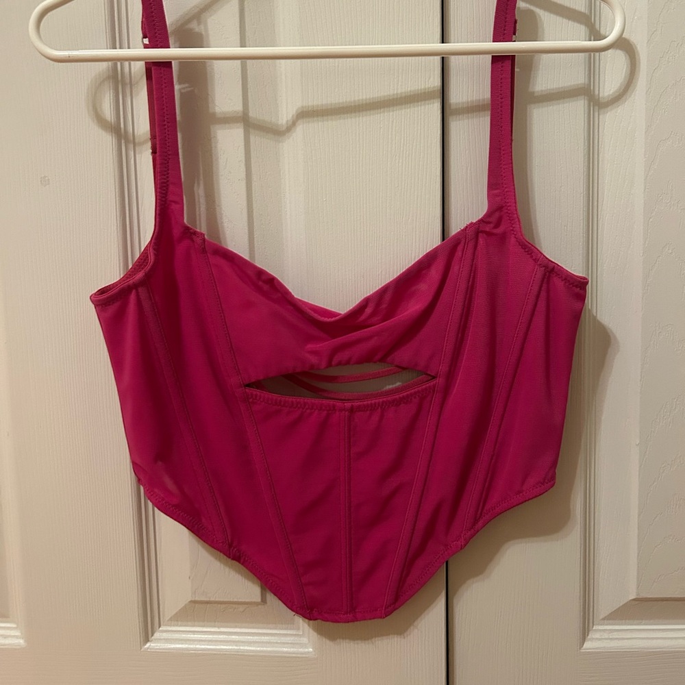 Urban Outfitters pink corset tank 🩷